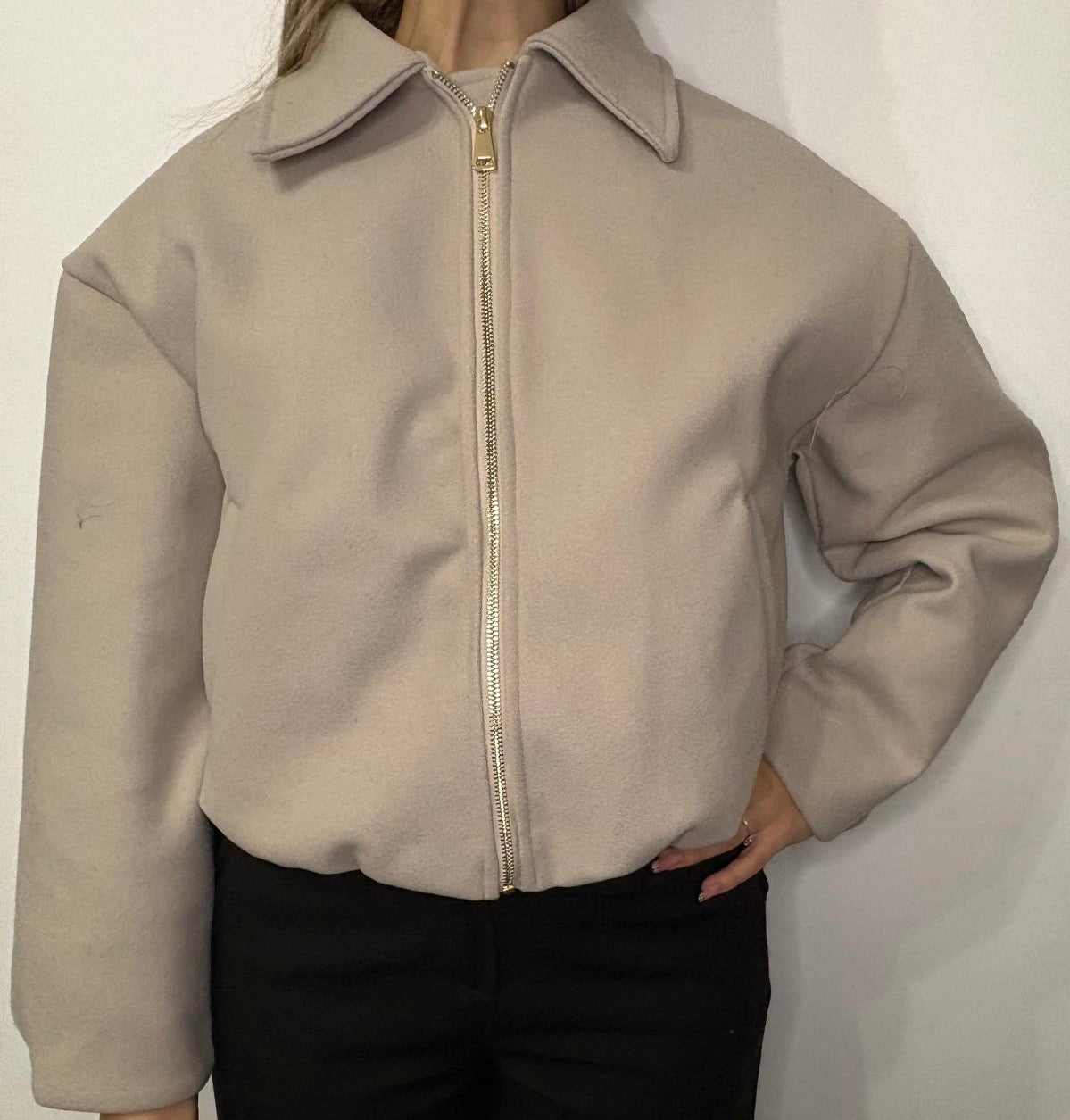 Bomber in panno trapuntato