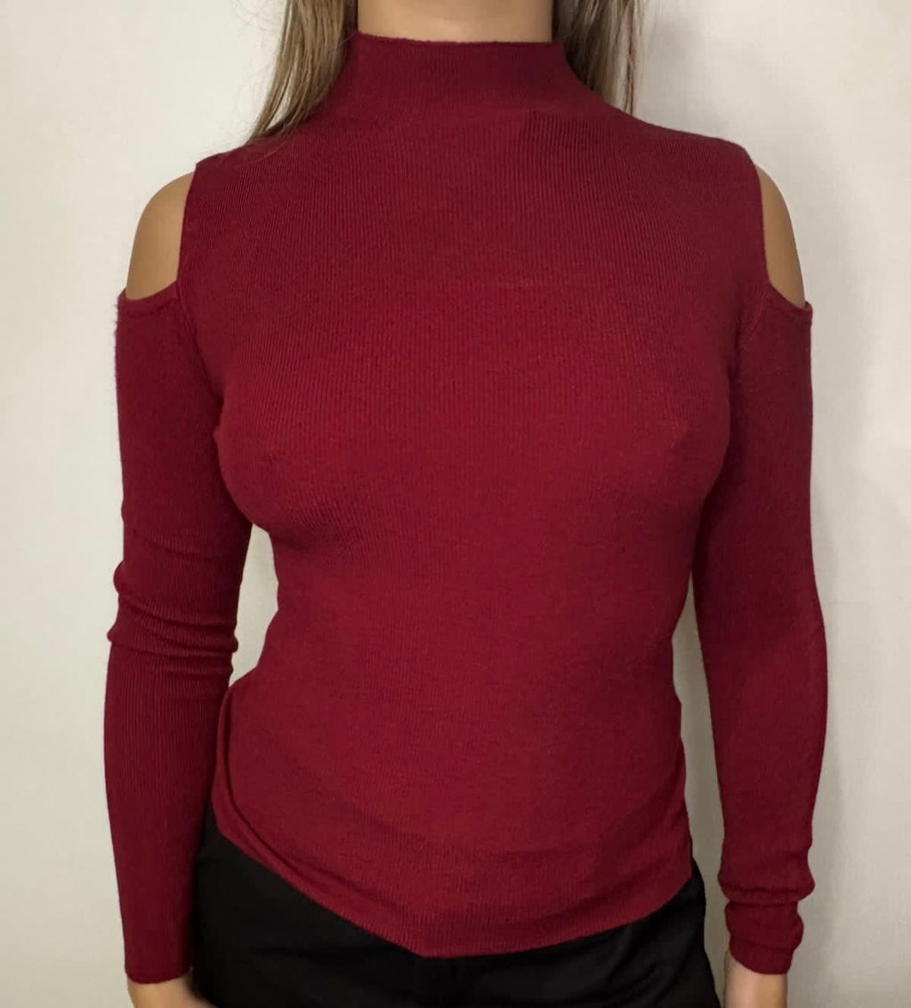 Maglioncino spacchi (bordeaux)