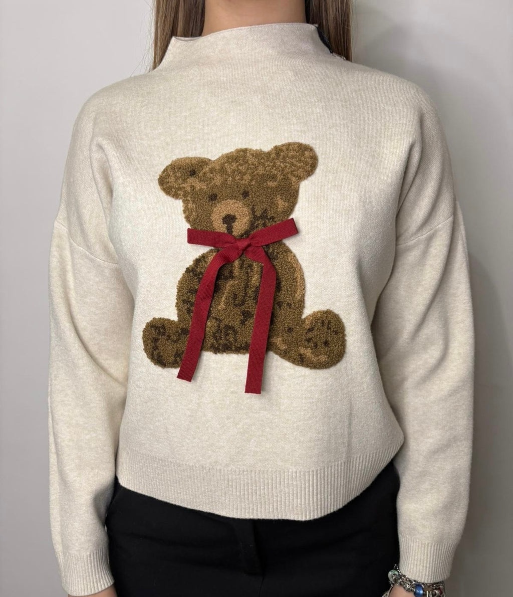 Maglioncino teddy bear (Panna)
