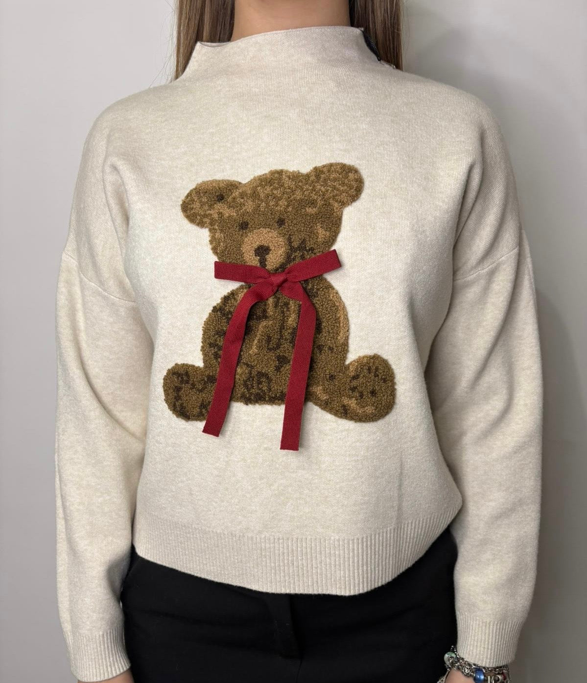 Maglioncino teddy bear (Panna)