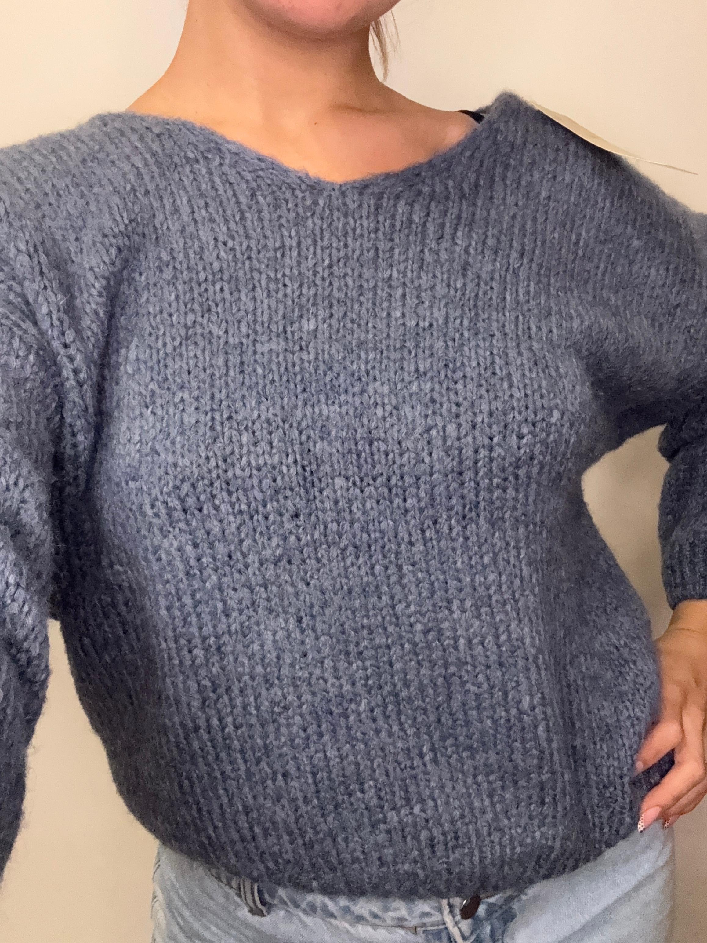 Maglione cozy (variante blu)