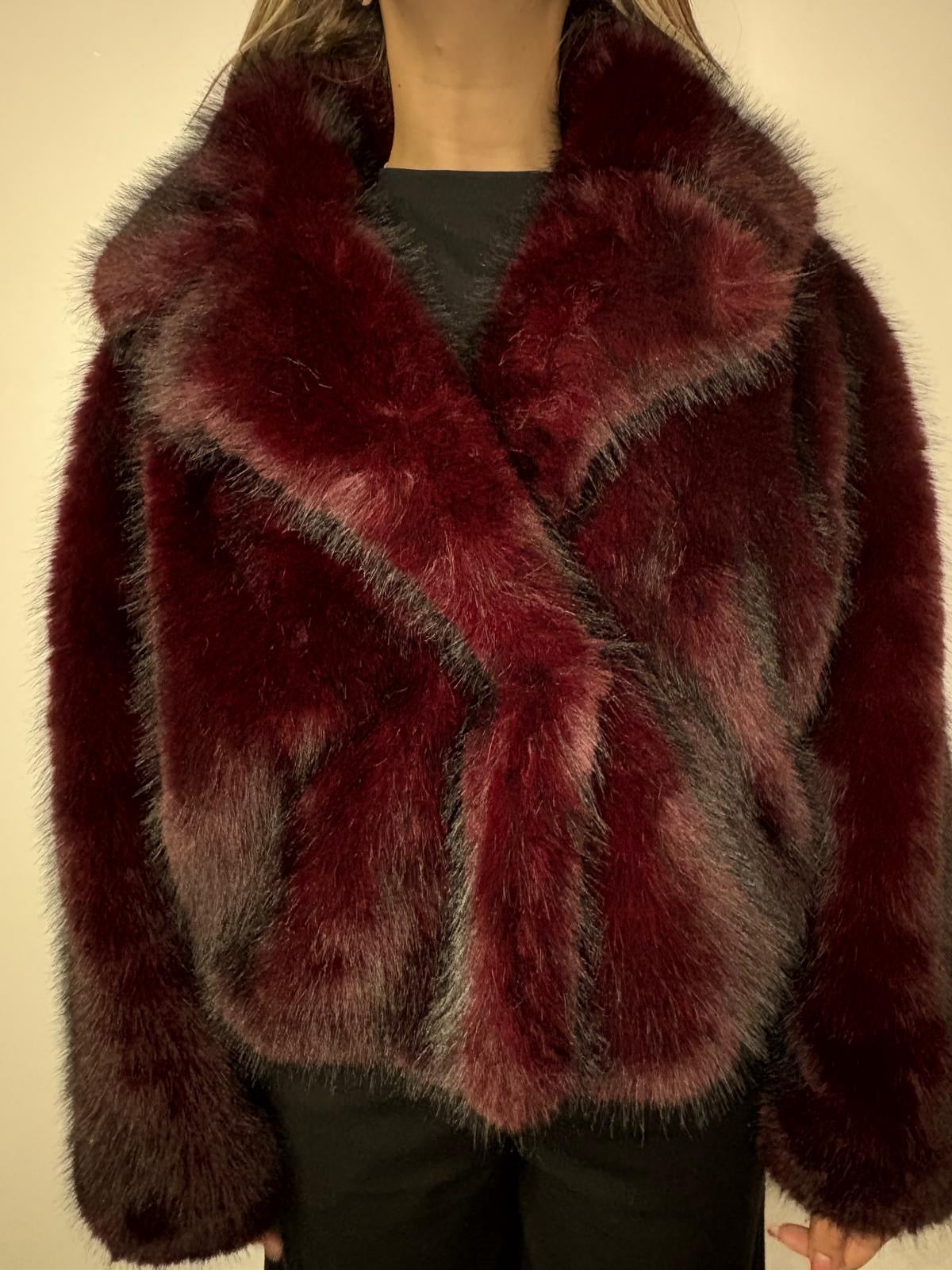 Eco pelliccia Burgundy