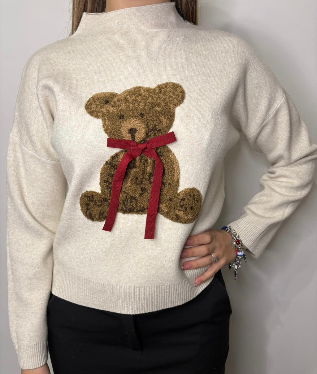 Maglioncino teddy bear (Panna)