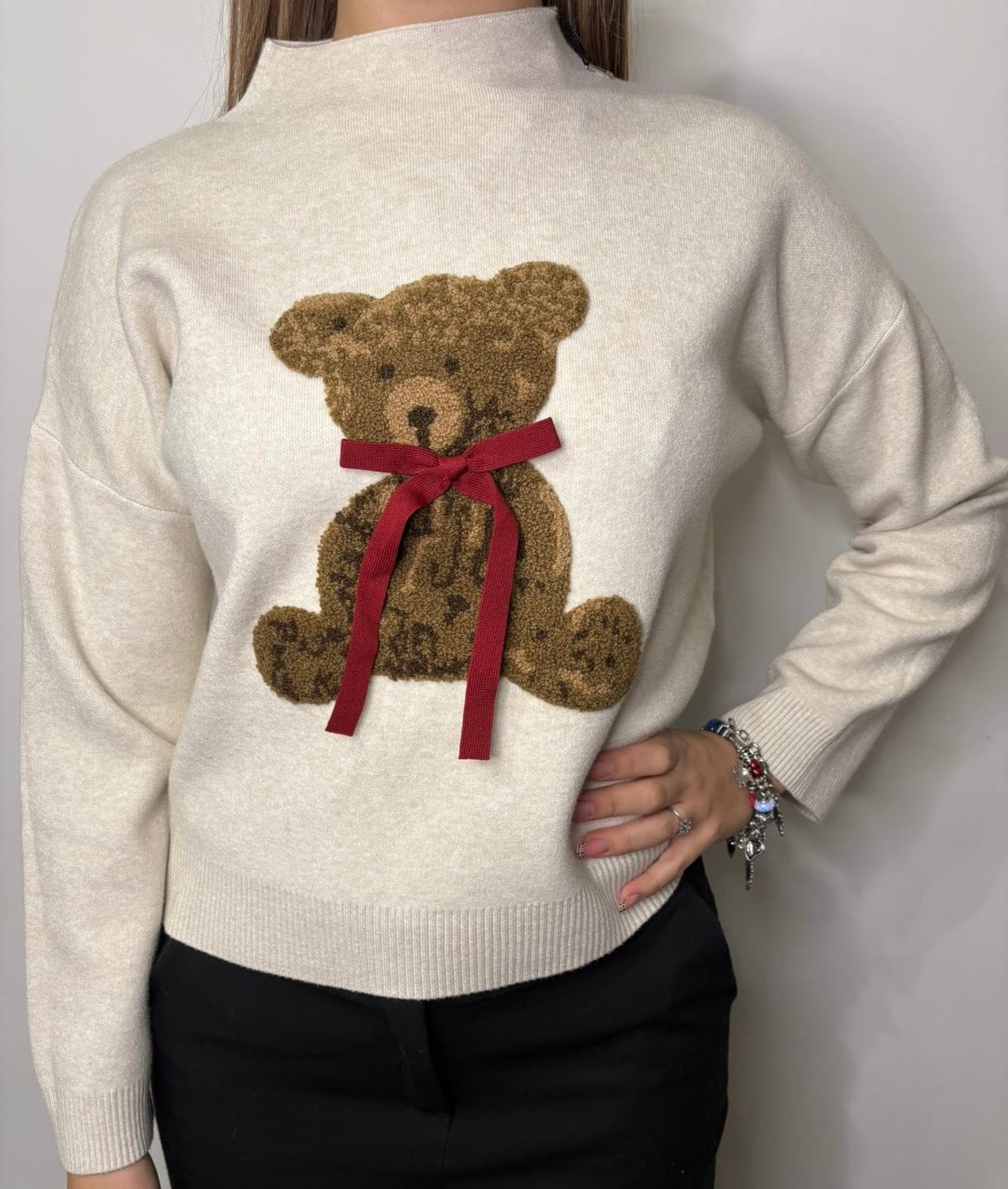 Maglioncino teddy bear (Panna)
