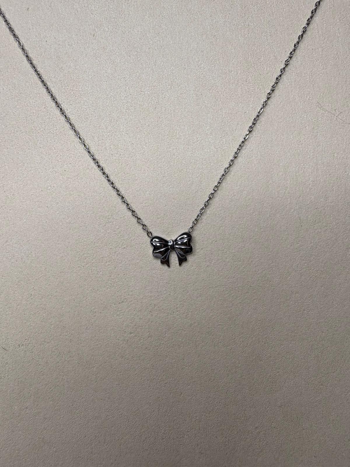 collana fiocco -argento